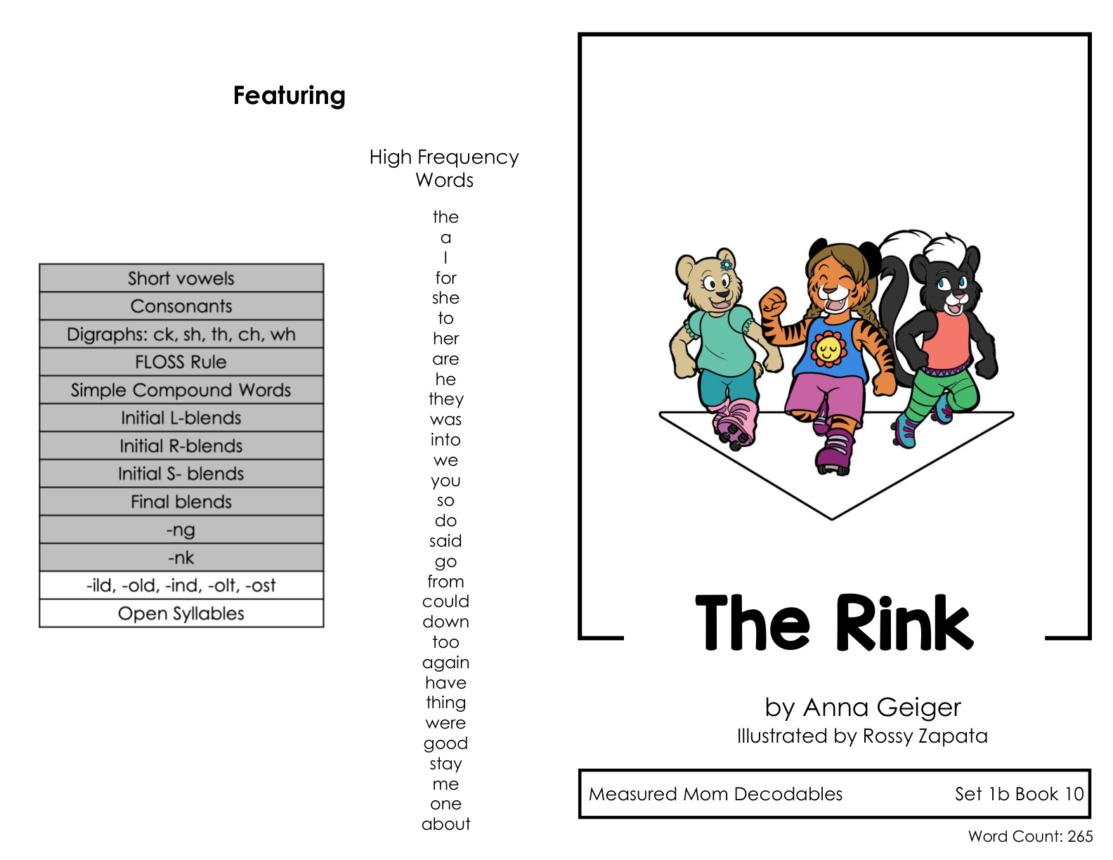 Decodable Set 1b - Book 10 - The Rink